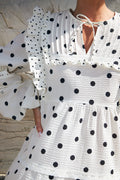 Westerncras Dress - White Polka