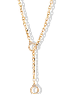 Cuff It Lariat Necklace - Gold
