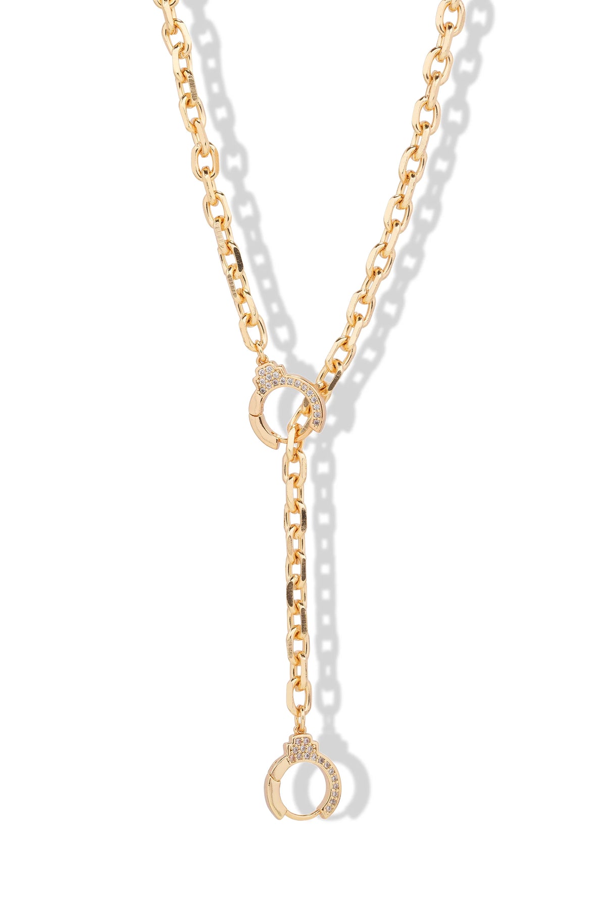 Cuff It Lariat Necklace - Guld