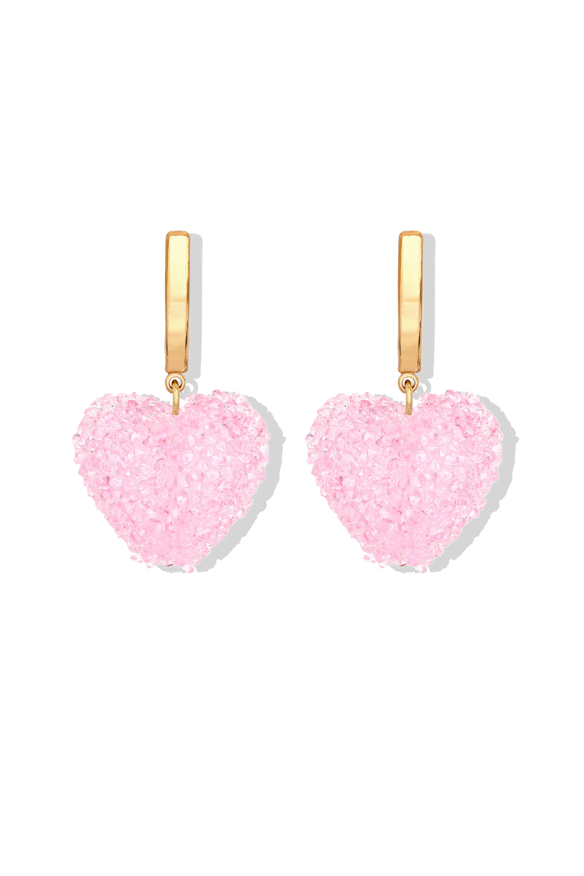 Jelly Heart Hoops - Baby Pink