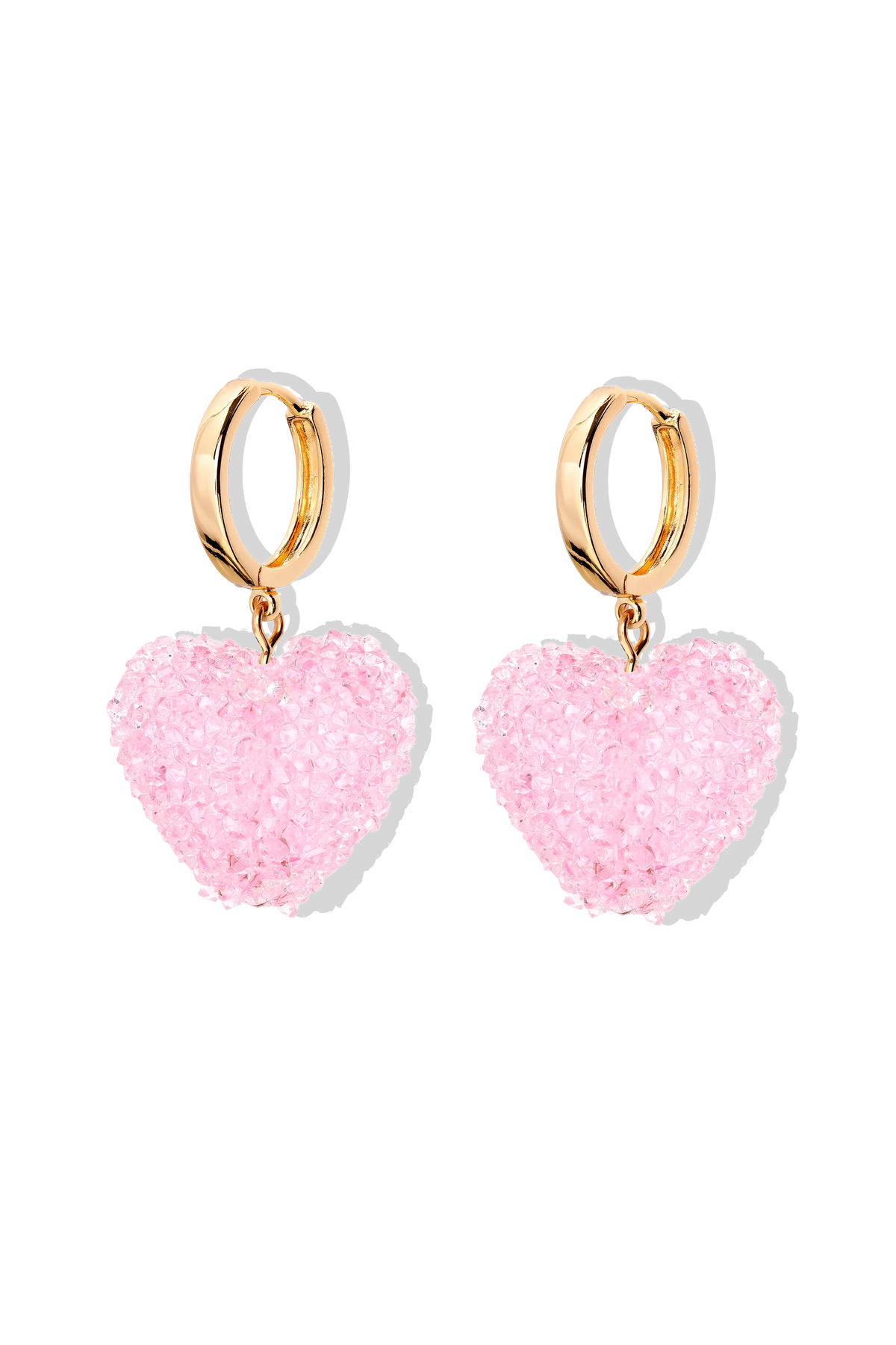 Jelly Heart Hoops - Baby Pink