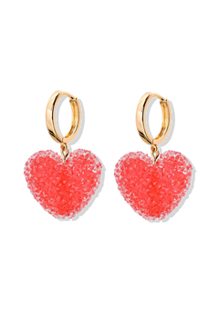 Jelly Heart Hoops - Watermelon