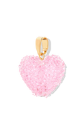 Jelly Heart Pendant Classic Connector - Baby Pink