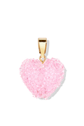 Jelly Heart Pendant Classic Connector - Baby Pink