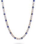 Serena Necklace X Evil Eye - Greek Blue