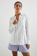 Charli - White Palm Tree Eyelet