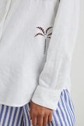 Charli - White Palm Tree Eyelet
