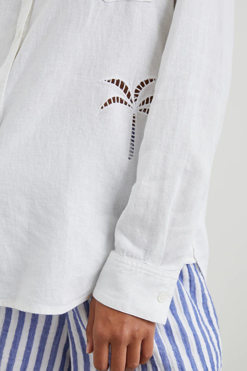 Charli - White Palm Tree Eyelet