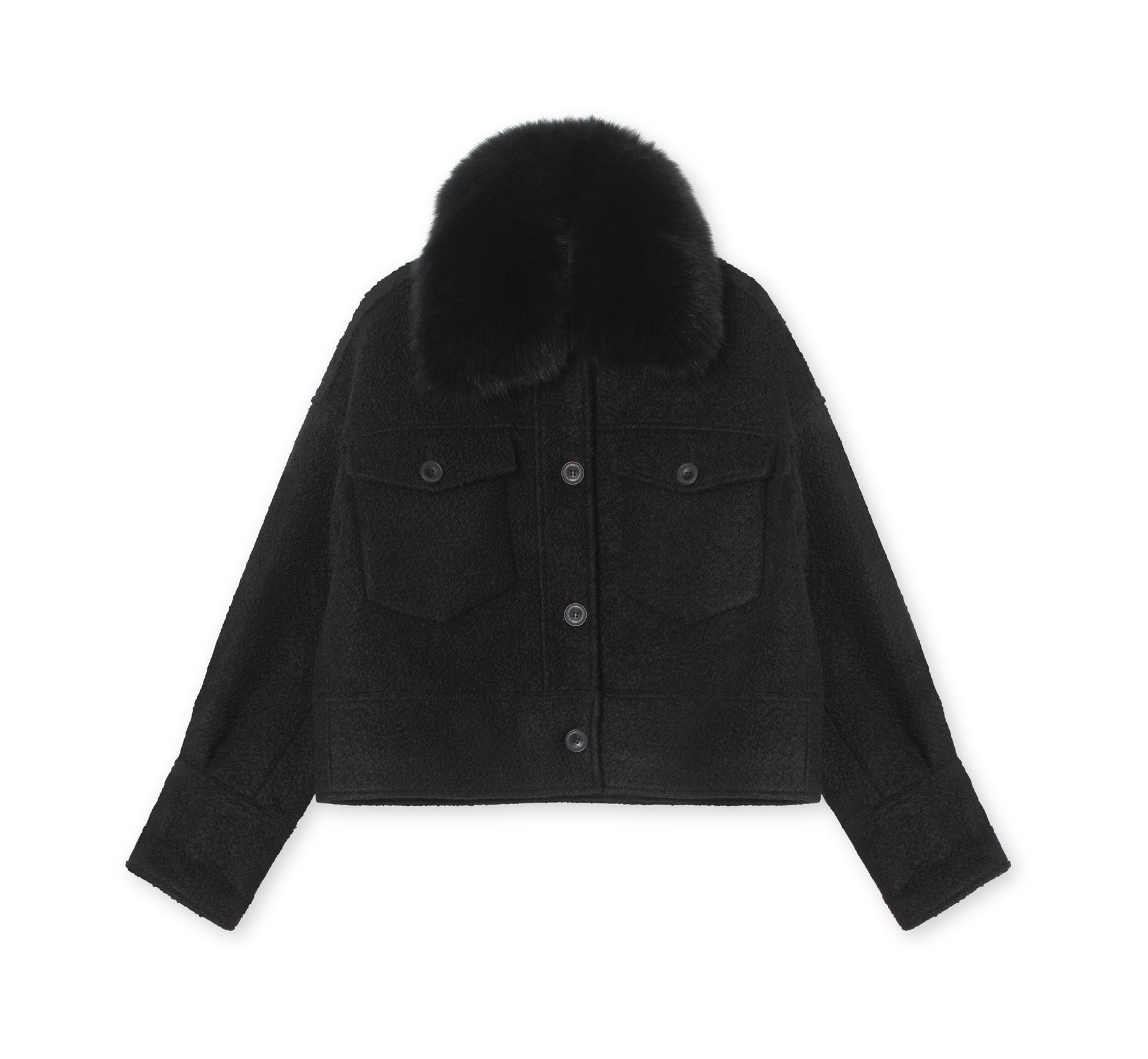 Charlie Jacket Wool Boucle - Black