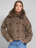 Charlie Jacket Wool Boucle - Grey/Brown