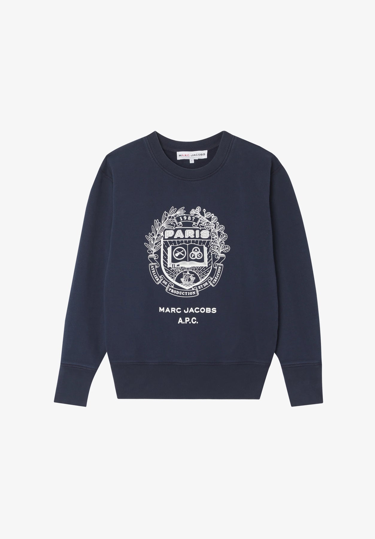 The Shrunken Paris Crewneck - Dark Navy