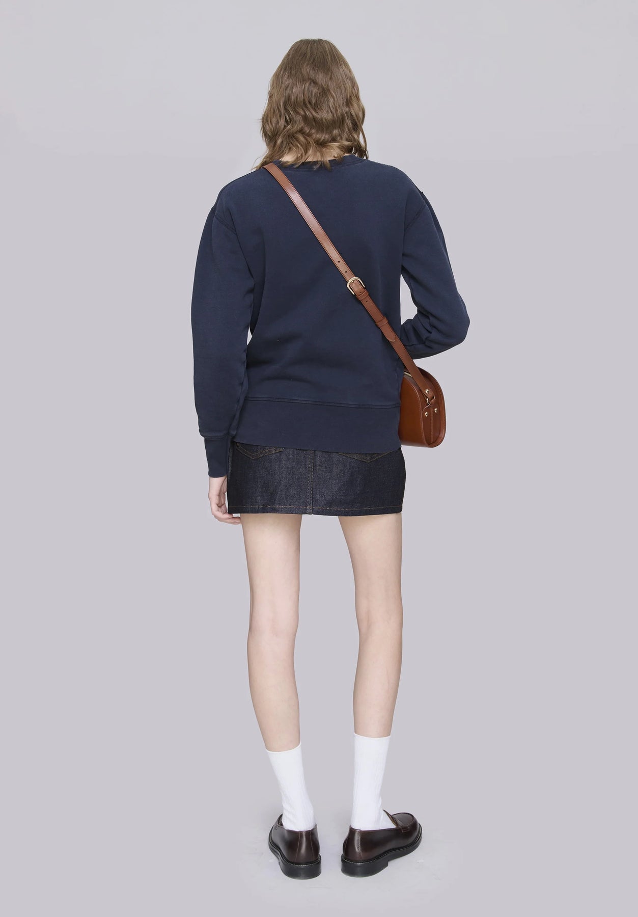 The Shrunken Paris Crewneck - Dark Navy