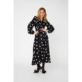 Lara Dress - Black White Dot