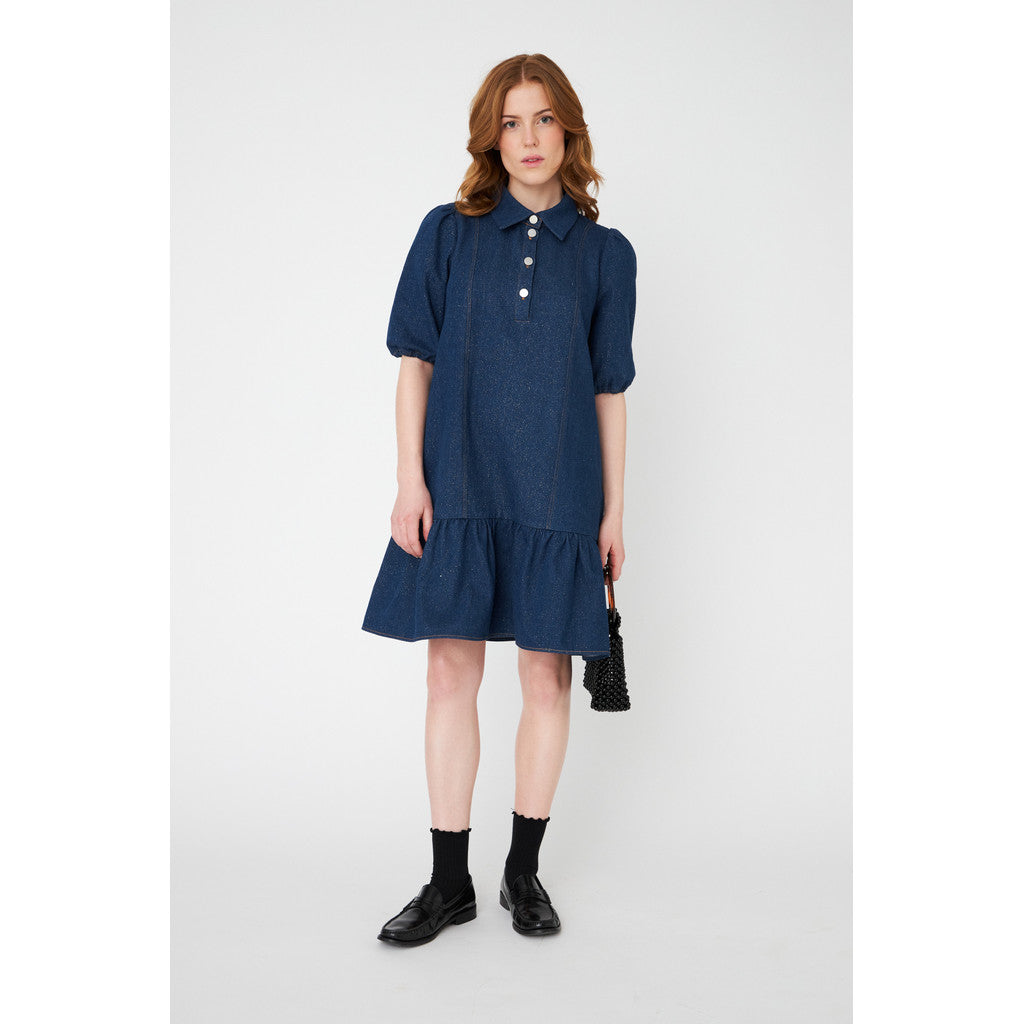 Elena Dress - Glitter Denim