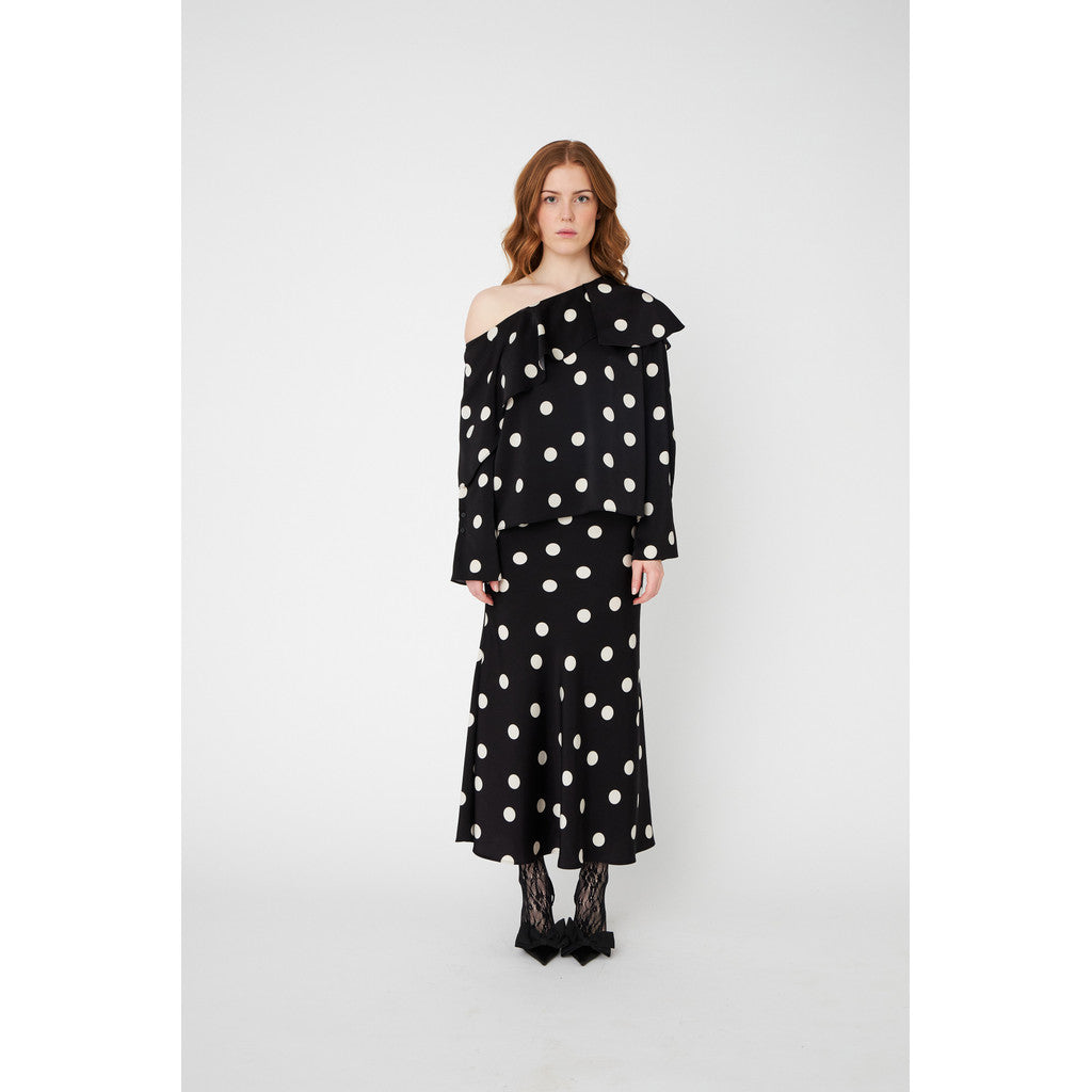 Maiden Skirt - Svart/Vit Prickig