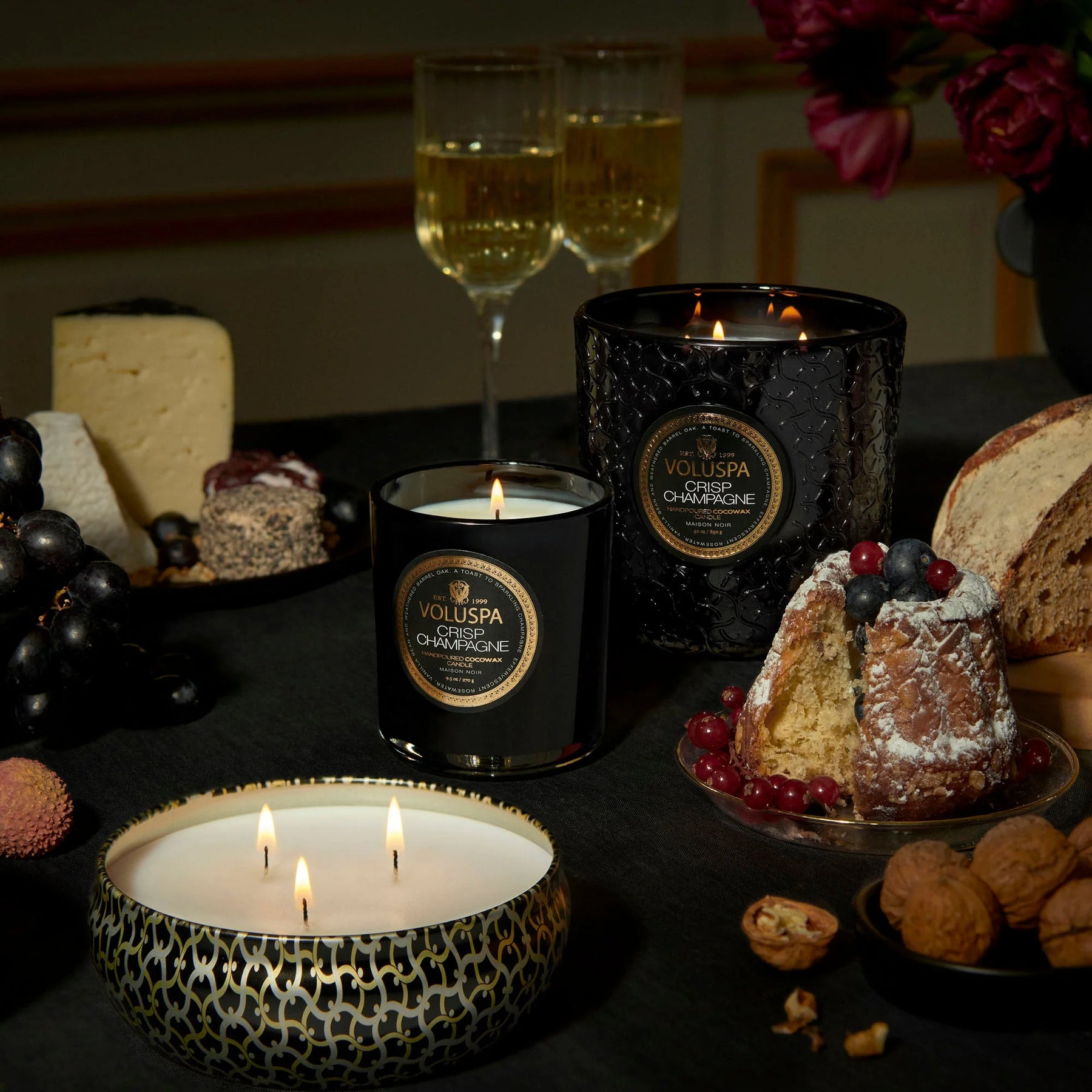 3 Wick Tin Candle - Crisp Champagne