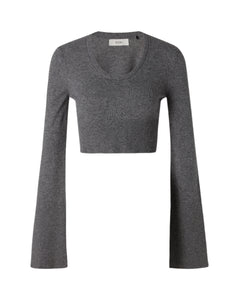 Calma Top - Dark Grey Melange
