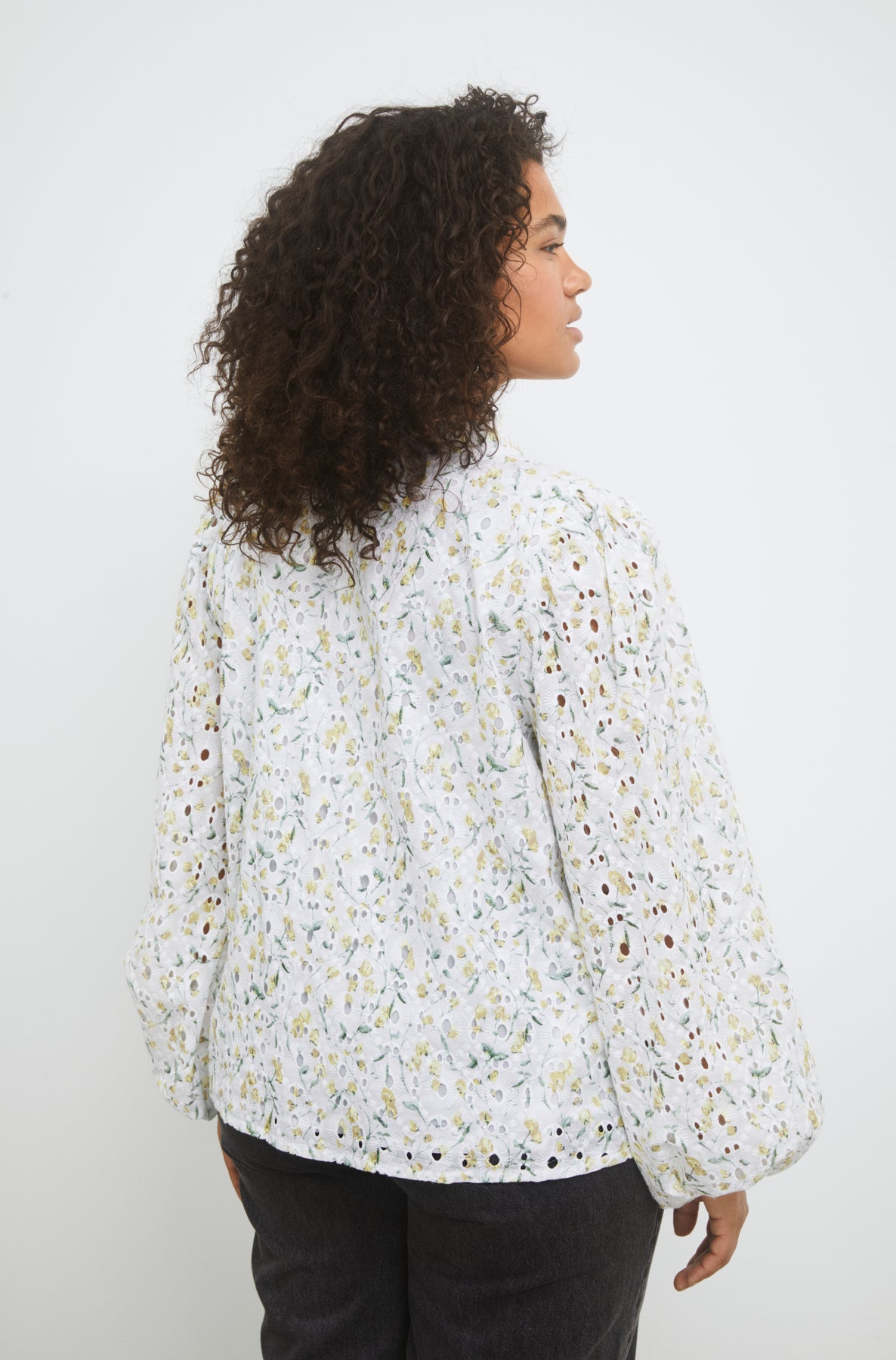 Karro Blouse - Yellow Branch Print