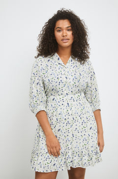Caria Blouse - Blue Branch Print