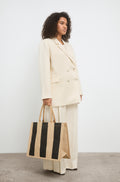 Market Bag Large - Black Stripe
