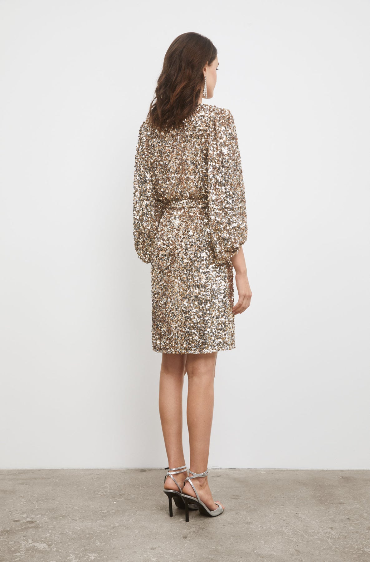 Bianca Sequin Dress - Champagne