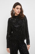 Studio Sequin Top - Black