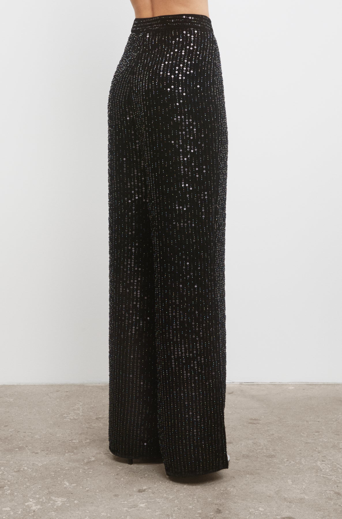 Jagger Sequin Trouser - Black