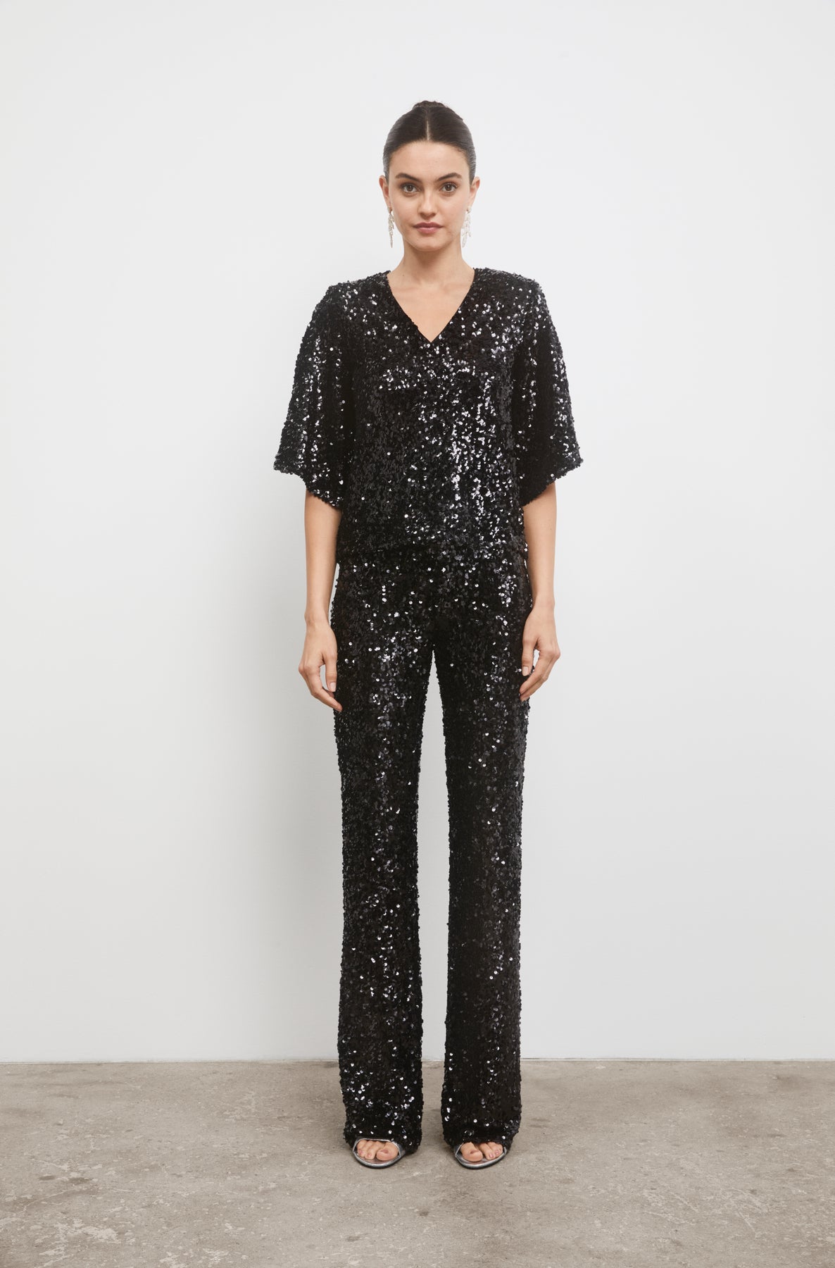 Tony Sequin Top - Black