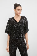 Tony Sequin Top - Black