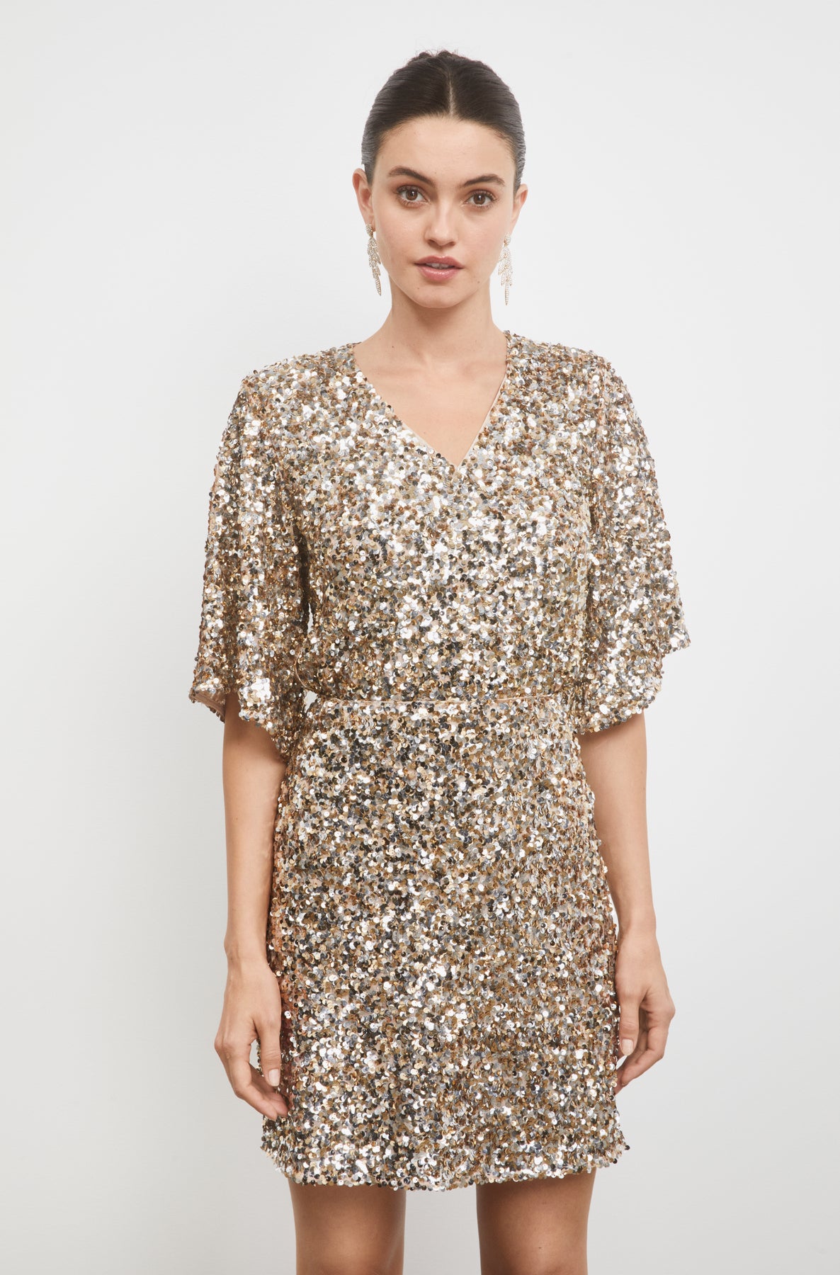 Tony Sequin Top - Champagne