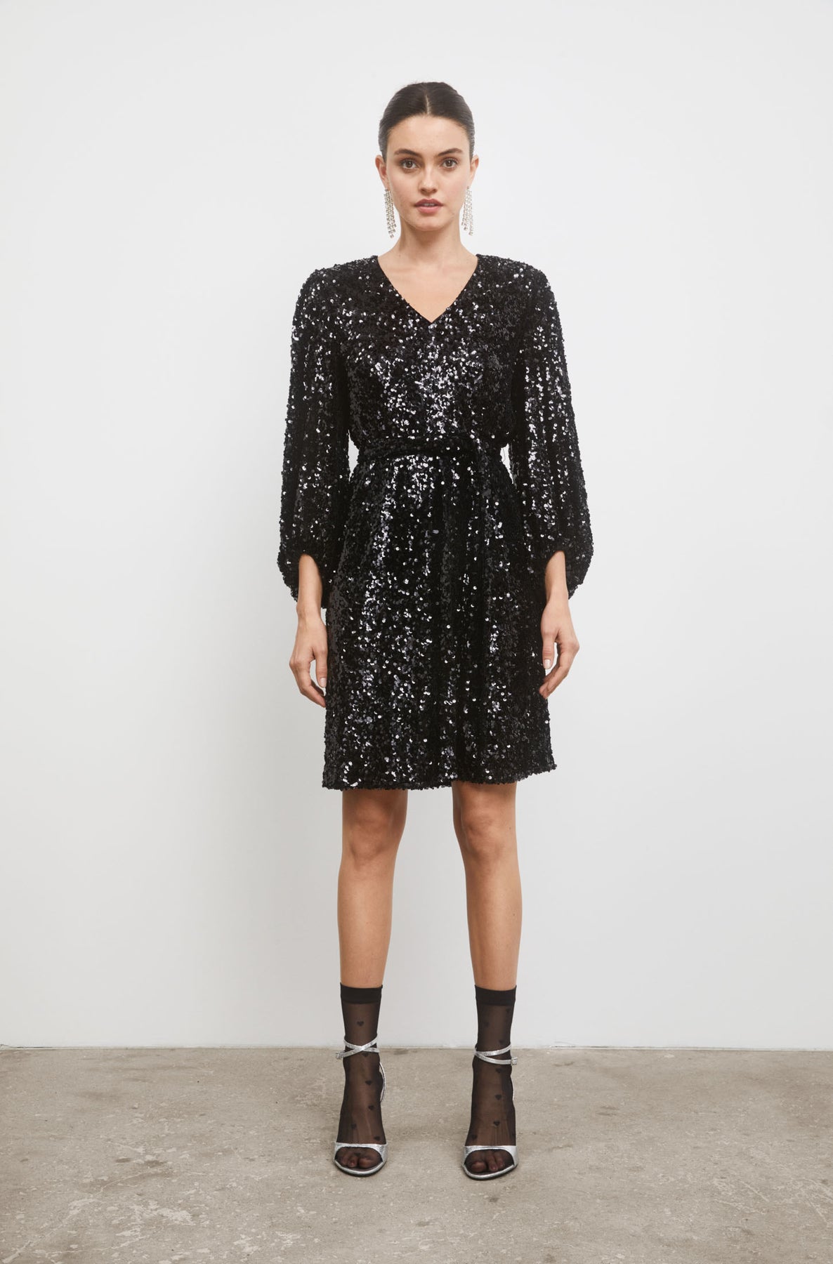 Bianca Sequin Dress - Svart