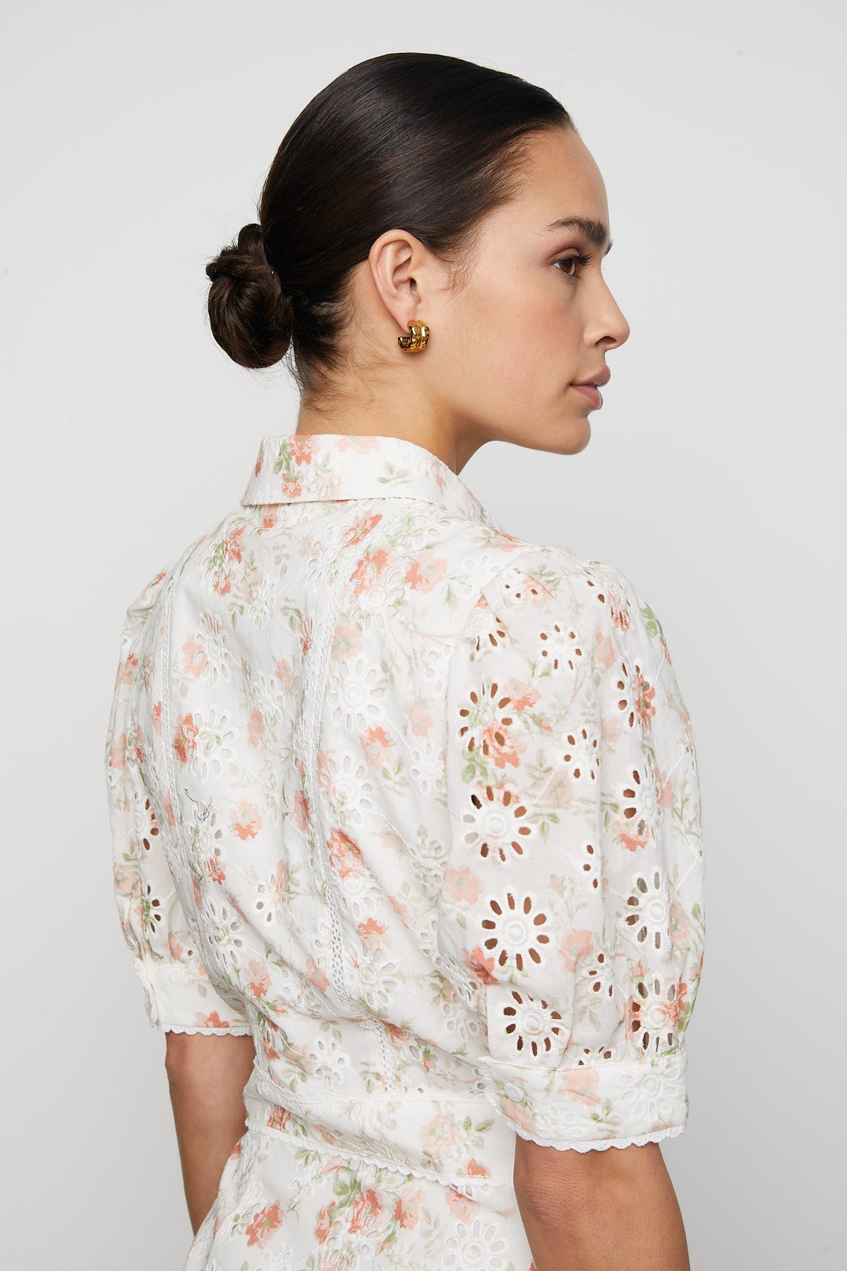 Juno Dress - White Rose Print