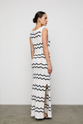 Basilia Dress - Cream Stripe