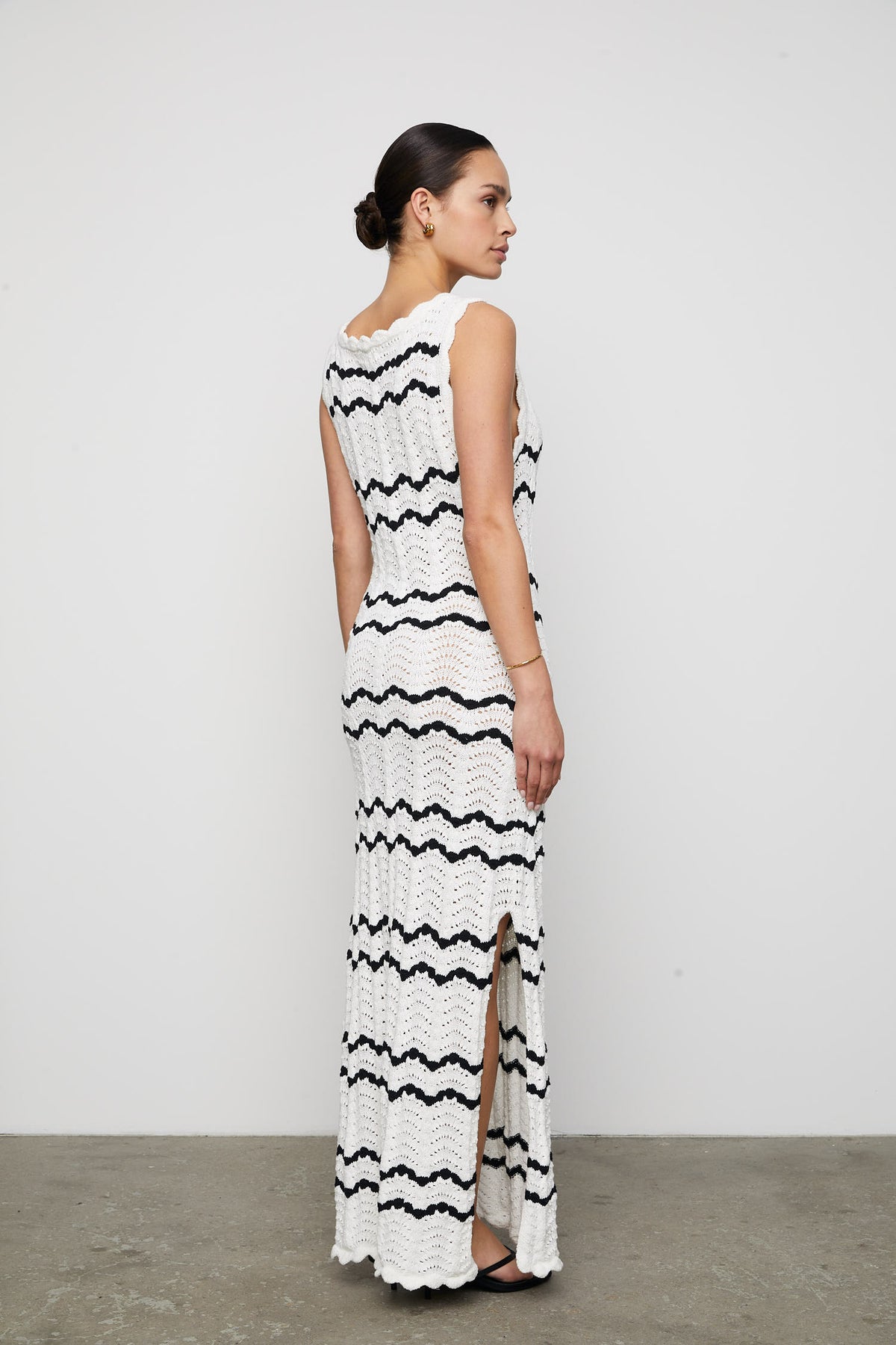 Basilia Dress - Cream Stripe