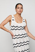 Basilia Dress - Cream Stripe