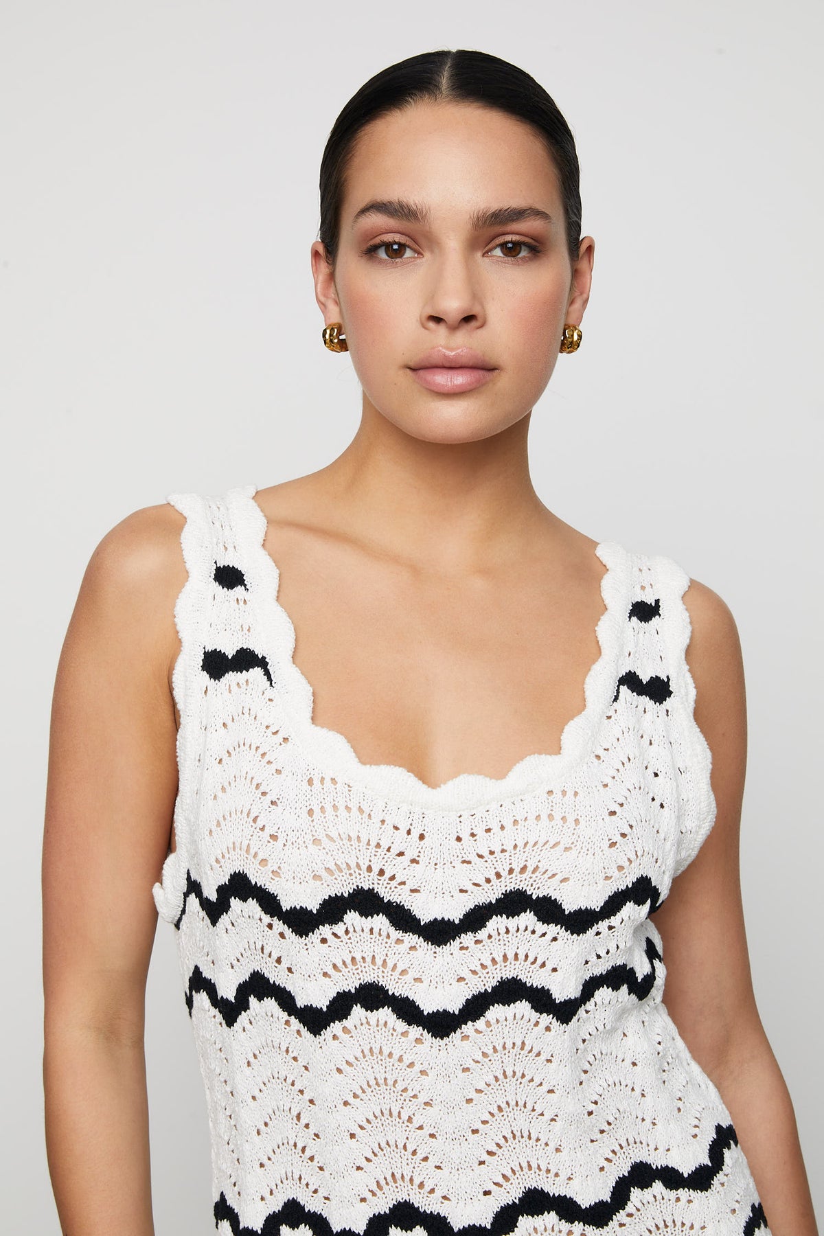 Basilia Dress - Cream Stripe
