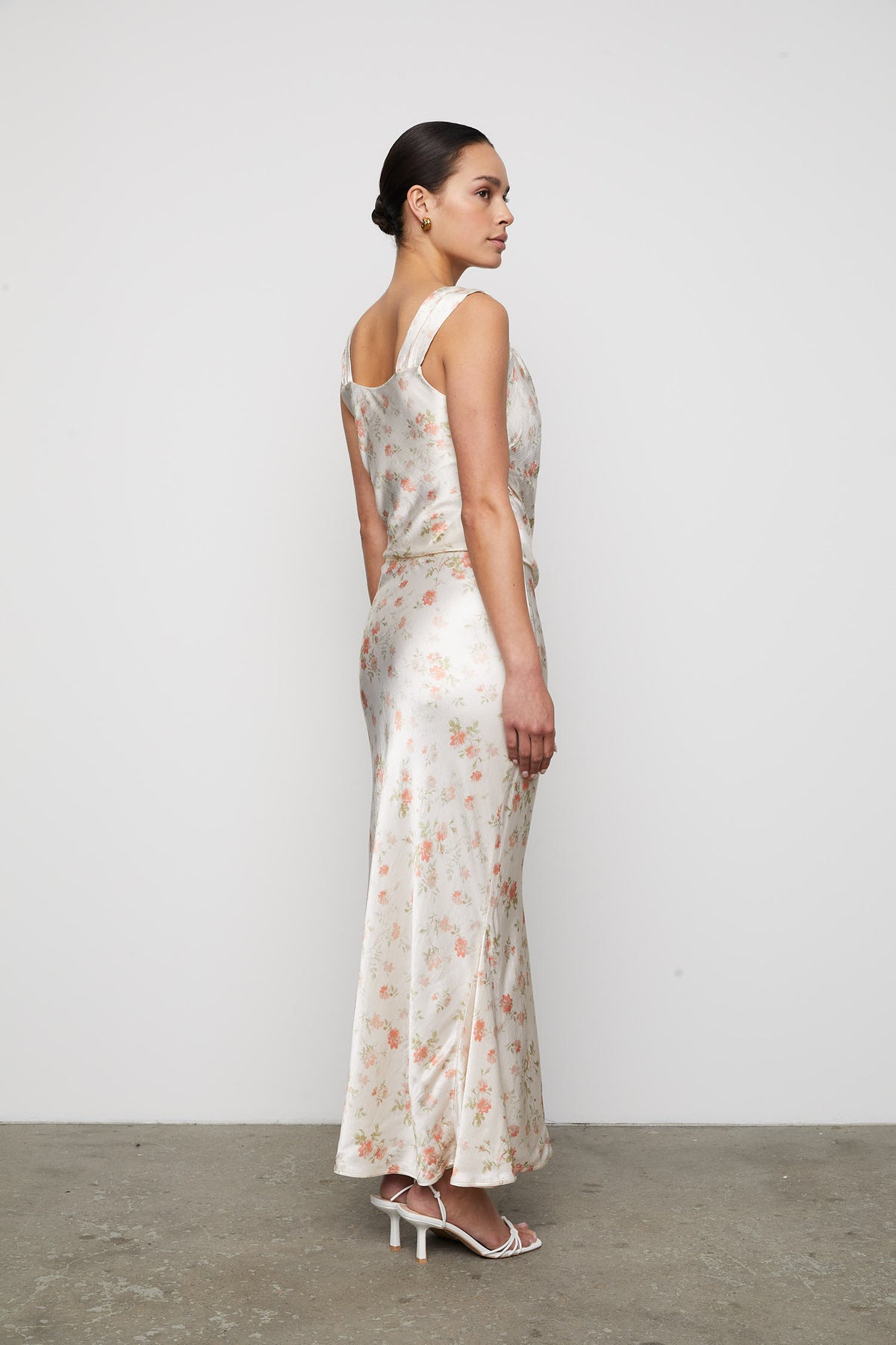 Sirina Top - Peachy Rose Print
