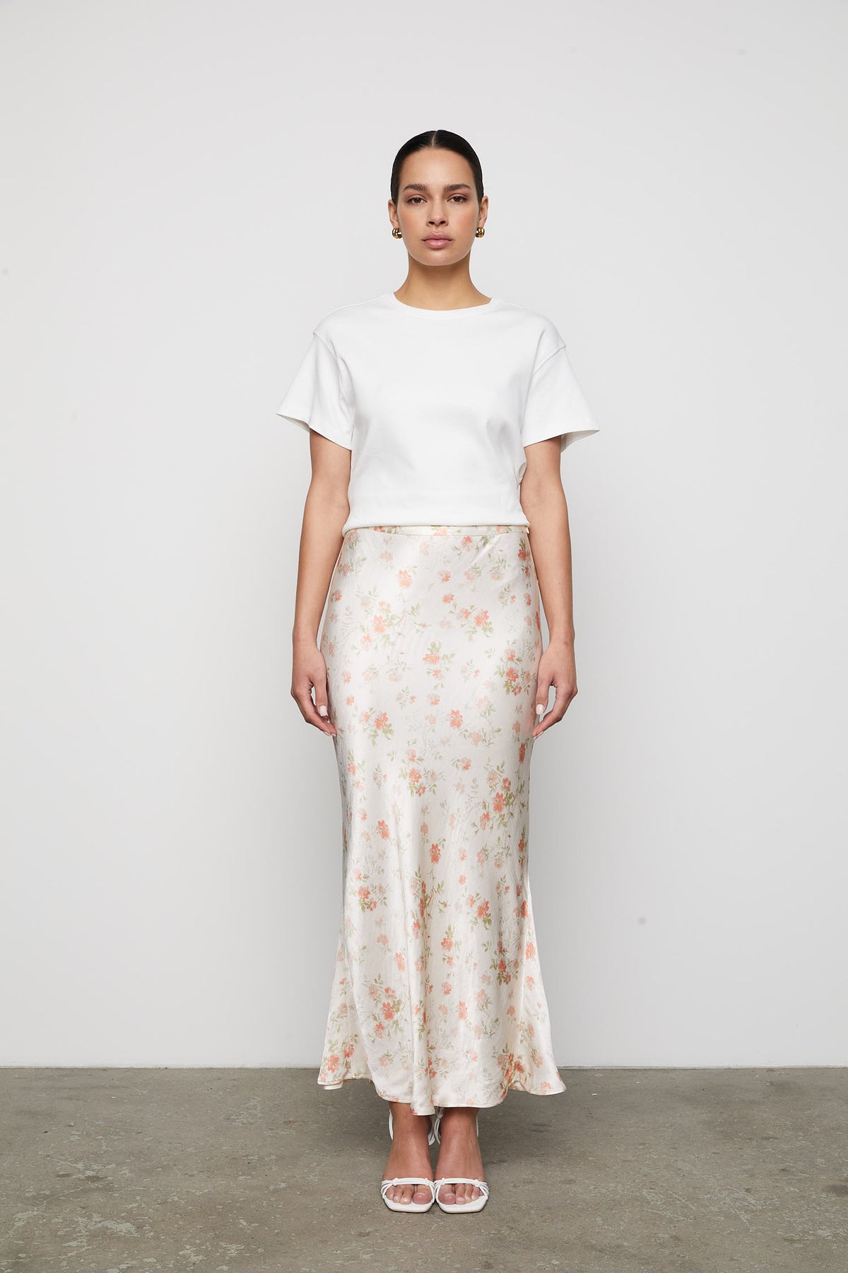 Hyro Skirt - Peachy Rose Print