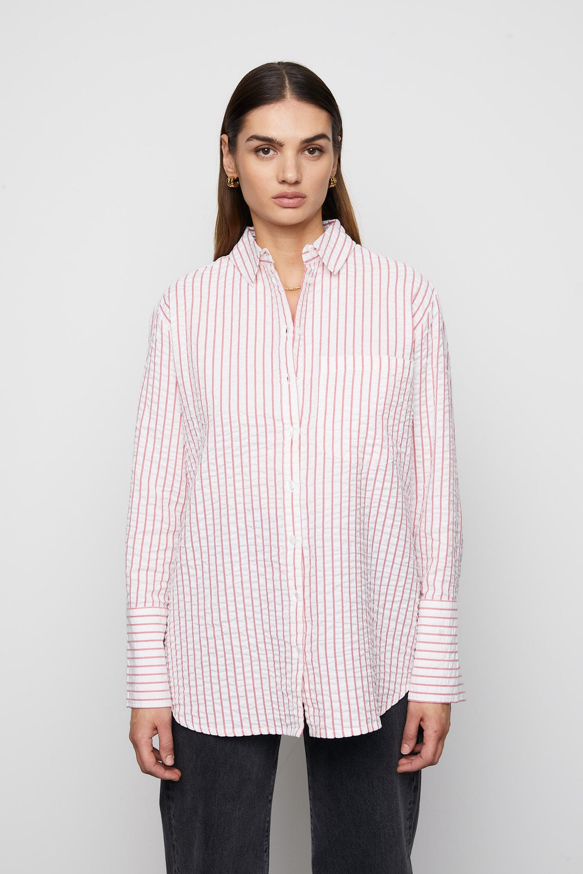 Bibi Crepe Shirt - Berry