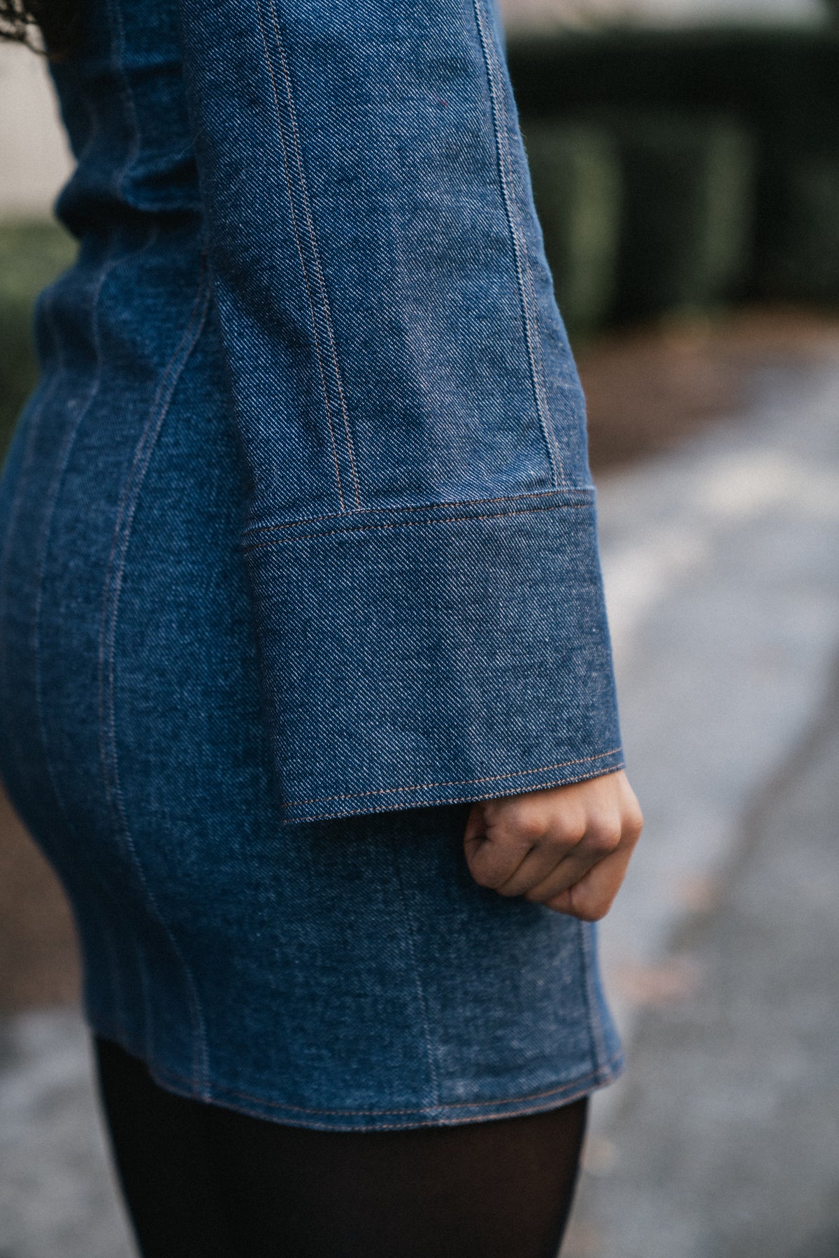 VloraGZ Short Dress - Dark Blue Denim