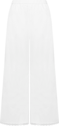Cara Cotton Poplin Pant - Vit