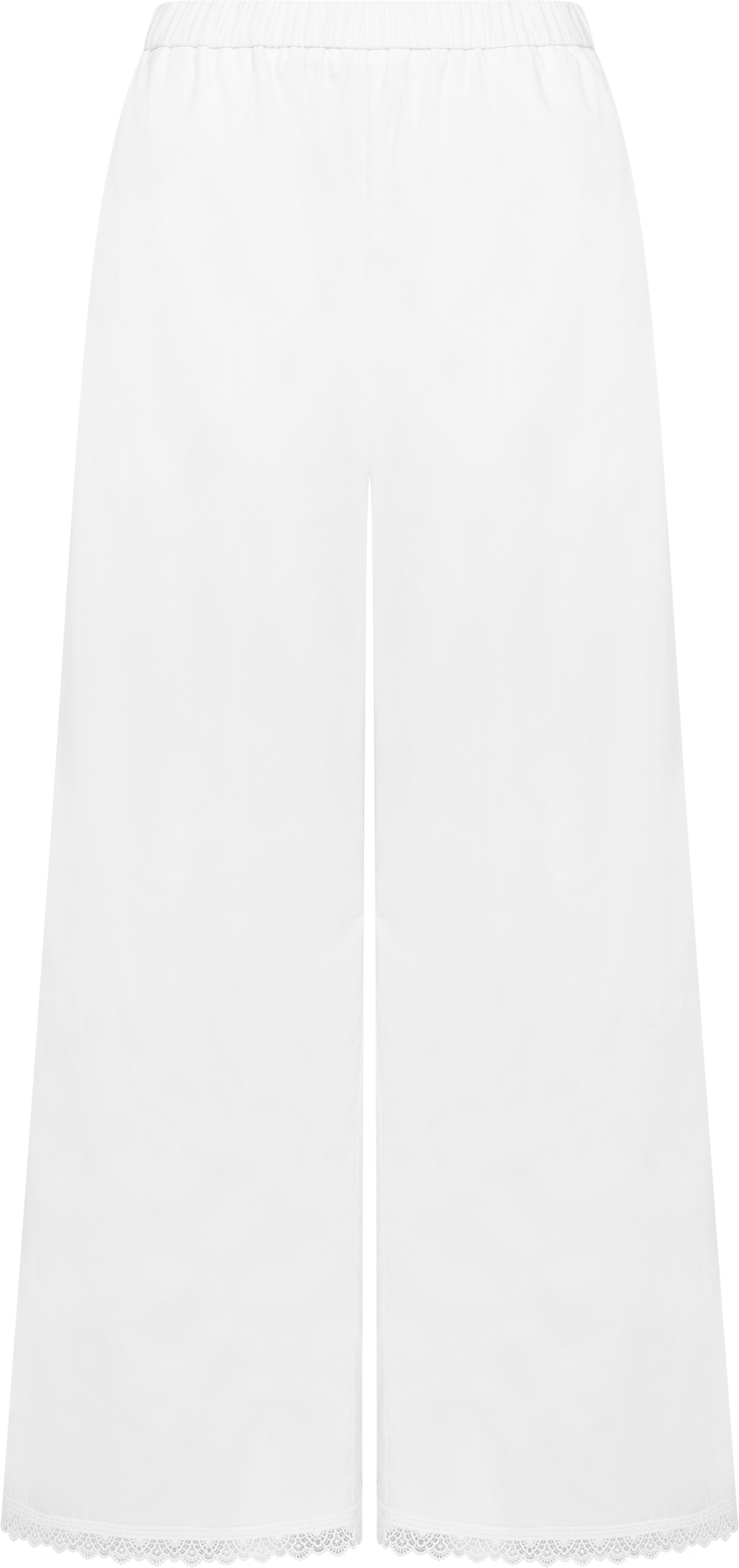 Cara Cotton Poplin Pant - Vit