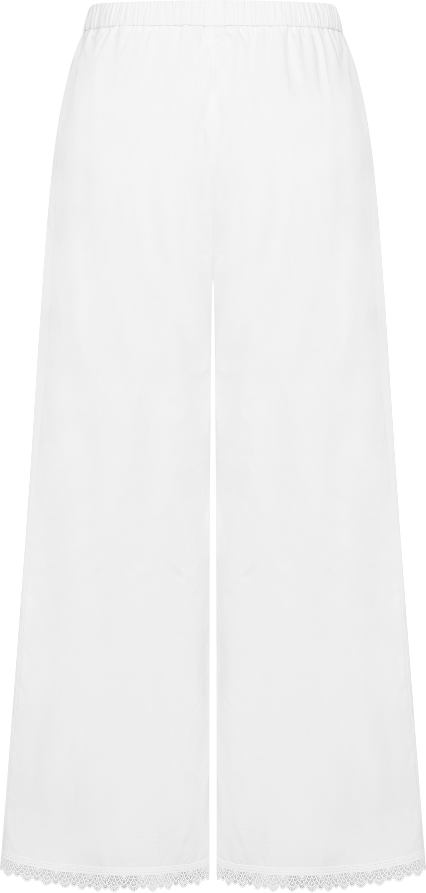 Cara Cotton Poplin Pant - Vit