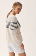 Carrie Sweater - Ecru/Marine