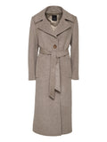 Cashmere Coat W Clareta Belt Long - Mink Beige