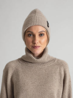 Cashmere Beanie "Elli" - Toast