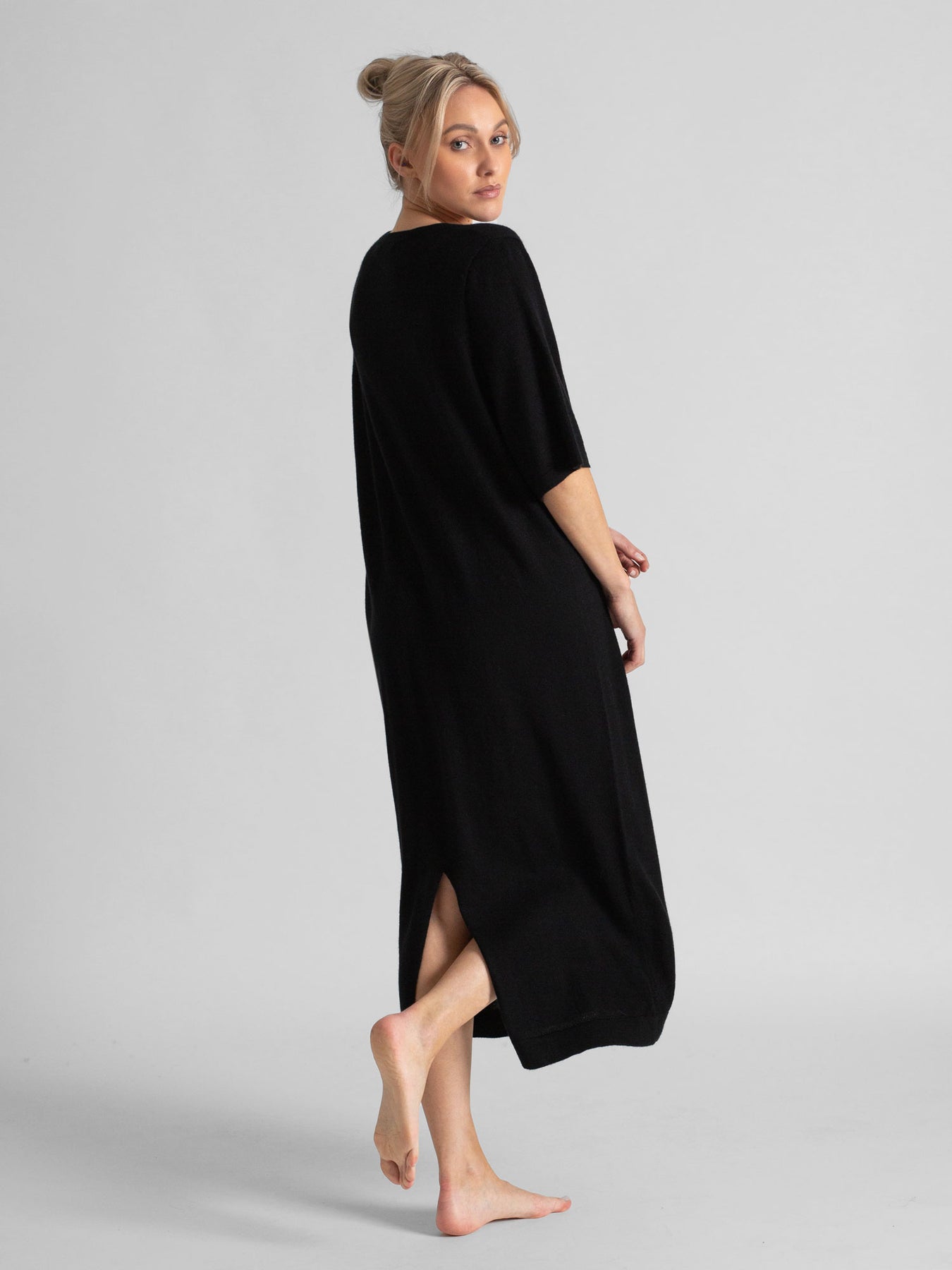 Cashmere Dress "June" - Svart
