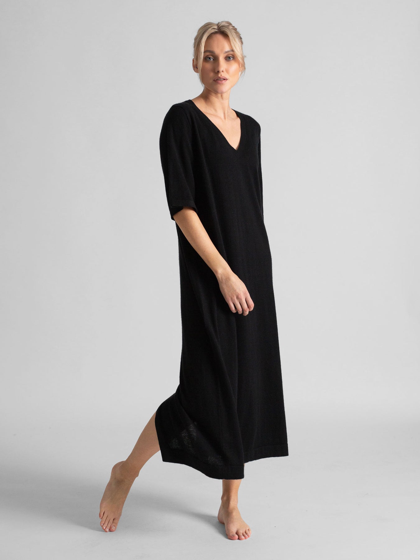 Cashmere Dress "June" - Svart