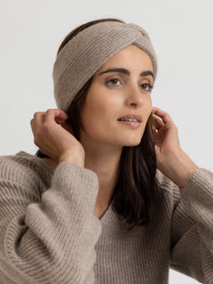 Cashmere Headband "Freya" - Toast