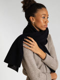 Cashmere Scarf "Flow" - Svart